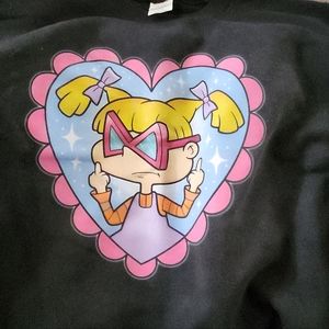 Angelica pickles rugrat's middle finger Hanes adult L sweatshirt